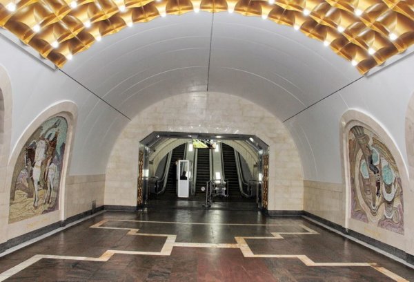 Metronun "Nizami" stansiyası təmirdən sonra - FOTOLAR