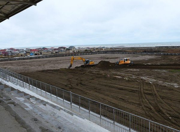 Sumqayıtda yeni stadion tikilir - FOTOLAR