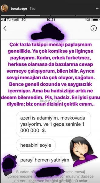 Azərbaycanlı biznesmendən türk aktrisaya BİABIRÇI TƏKLİF: 1 gecəyə 1 milyon... - FOTO