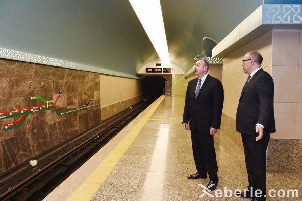 Metronun “Sahil” stansiyası istifadəyə verilib