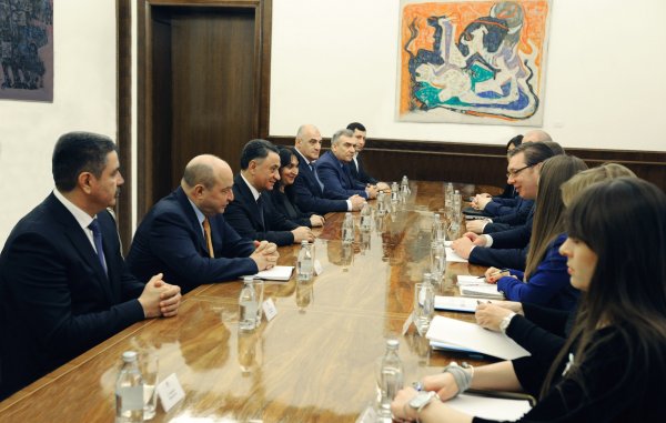 Ramil Usubov Serbiya prezidenti ilə görüşdü - FOTO