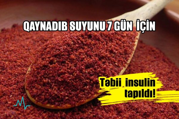 Təbii insulin tapıldı: qaynadıb suyunu 7 gün için...