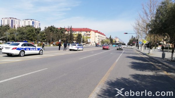 Sumqayıt polisi yolları avtomobillərdən belə təmizləyir - VİDEO (FOTOLAR)