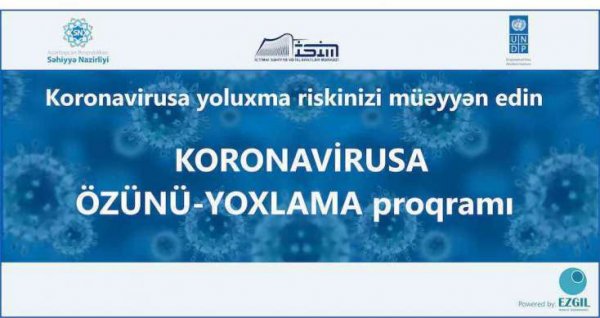“Koronavirusa görə özünü yoxla” proqramı istifadəyə verildi