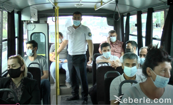 Sumqayıtda 23 nəfər cərimələndi: ictimai nəqliyyatda maska taxmadıqlarına görə... - VİDEO (FOTO)