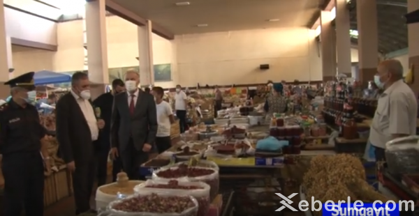 Sumqayıtda "Kolxoz bazarı"nda yoxlama - VİDEO