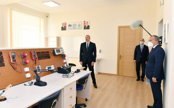 Prezident Sumqayıtda Peşə Təhsil Mərkəzinin açılışında - YENİLƏNİB (FOTO)