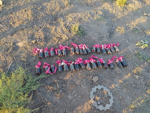 Ermənistan ərazisindən Mingəçevir istiqamətində atılan ballistik hədəfin qalıqlarının Fotoları