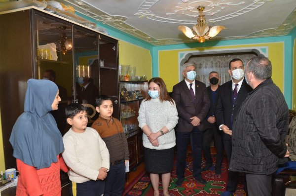 Sumqayıtda qazilərlə bağlı işçi qrup yaradılıb, ailələr ziyarət olunur - FOTOLAR