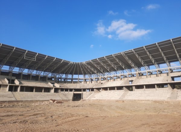 Sumqayıt stadionunun tikintisi davam etdirilir – FOTOLAR