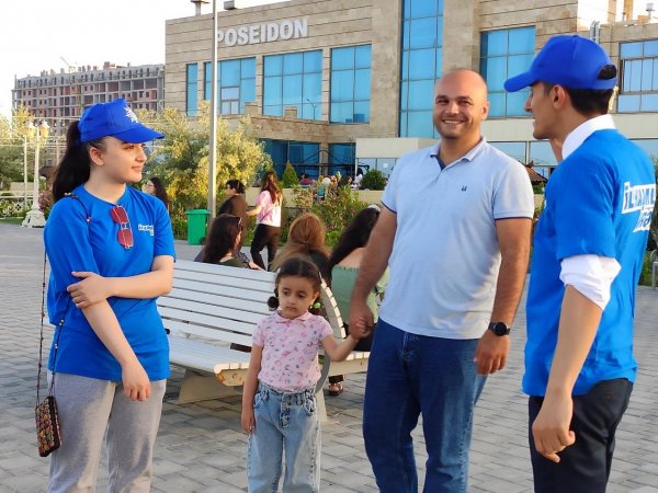 Partiya fəalları Sumqayıt Bulvarında hərəkətə keçdilər -FOTOLAR