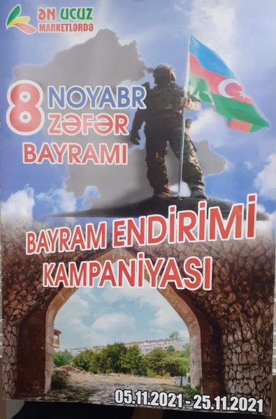 Sumqayıtda "Zəfər bayramı kampaniyası" - "Hiper market"də 100 adda məhsula 50 faiz endirim!