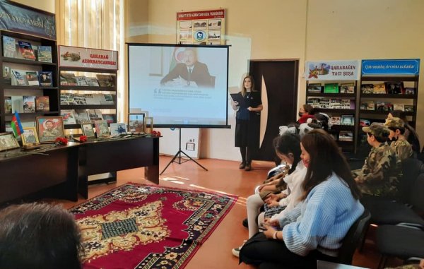 Sumqayıtda mərkəzi uşaq kitabxanasında şəhid anaları ilə görüş keçirilib - FOTO      