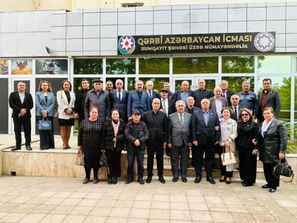 Sumqayıt nümayəndəliyi Zəfər Günü ilə bağlı tədbir toplantı keçirdi - FOTOLAR