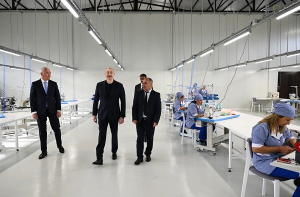 İlham Əliyev Laçında iki fabrikin açılışını etdi - FOTOLAR
