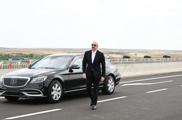 İlham Əliyev Əhmədbəyli-Füzuli-Şuşa yolunun açılışında - FOTOLAR