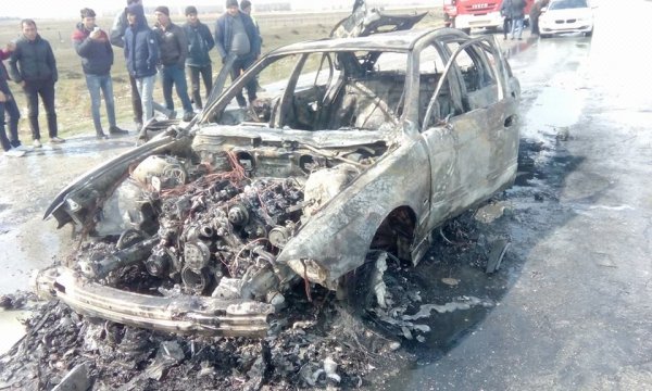 Sumqayıtda idmançının avtomobili belə yandı - VİDEO+FOTOLAR