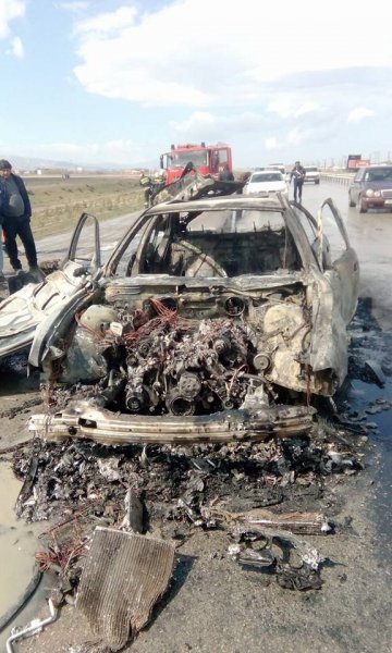 Sumqayıtda idmançının avtomobili belə yandı - VİDEO+FOTOLAR