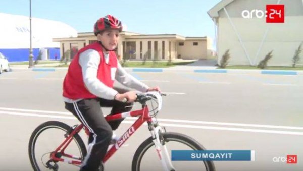Sumqayıtda İslam Həmrəyliyi Oyunlarına həsr olunan velosiped yarışı keçirilib - VİDEO