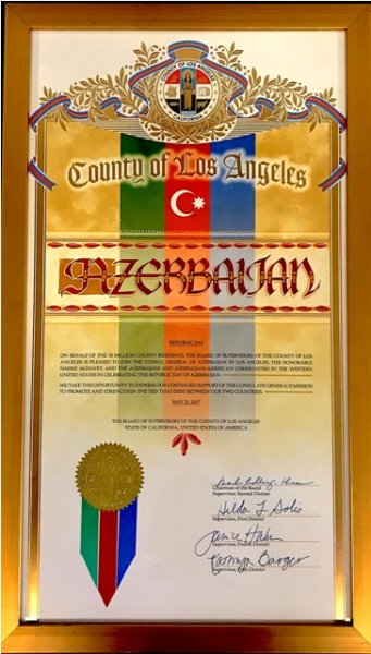 Amerikada “Azərbaycan Milli Günü” elan edildi-FOTO
