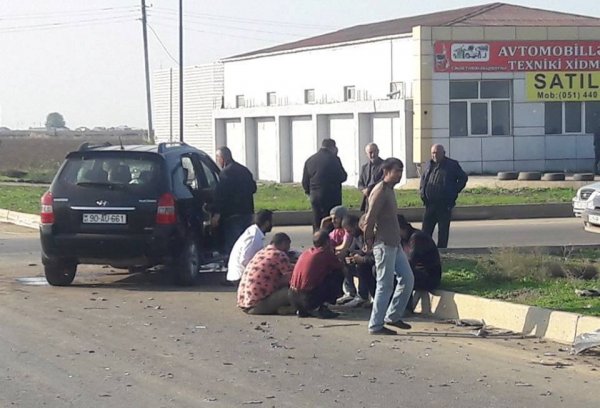 Biləsuvarda avtoqəza: sumqayıtlı zəvvar yaralandı - FOTO 