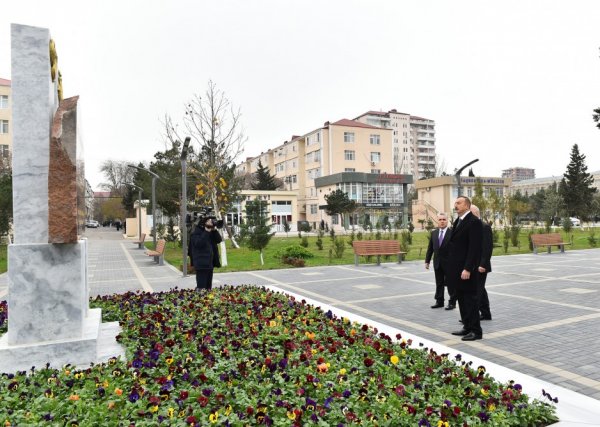 Dövlət başçısı Sumqayıtın Lüdviqshafen parkında olub - FOTO