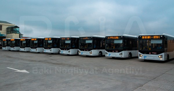 Bakıda marşruta yeni avtobuslar buraxılıb - FOTO