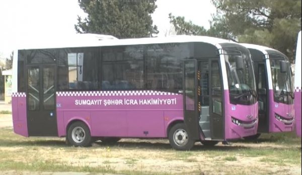 Sumqayıta yeni avtobuslar gətirilib - FOTOLAR