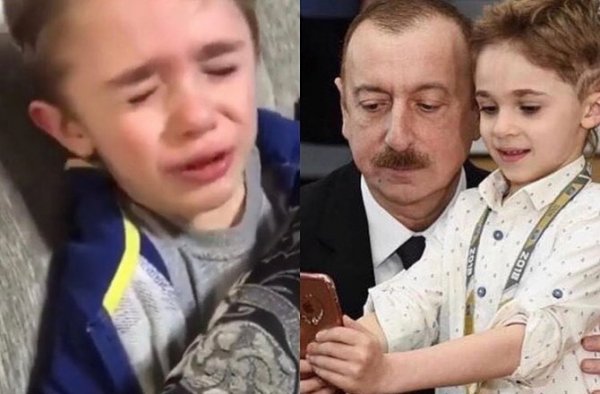 İlham Əliyev ona görə ağlayan uşaqla görüşdü, selfi etdi - VİDEO