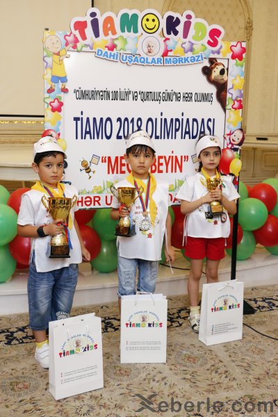 Azərbaycanda ilk dəfə 5 yaşlı uşaqlar arasında "Mega-Beyin Tiamo 2018 Olimpiadası" keçirilib - VİDEO + FOTO