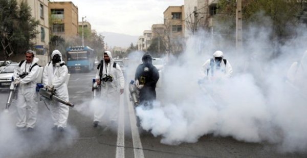 İran ordusu bioloji silahla dezinfeksiya işlərinə başladı - FOTO