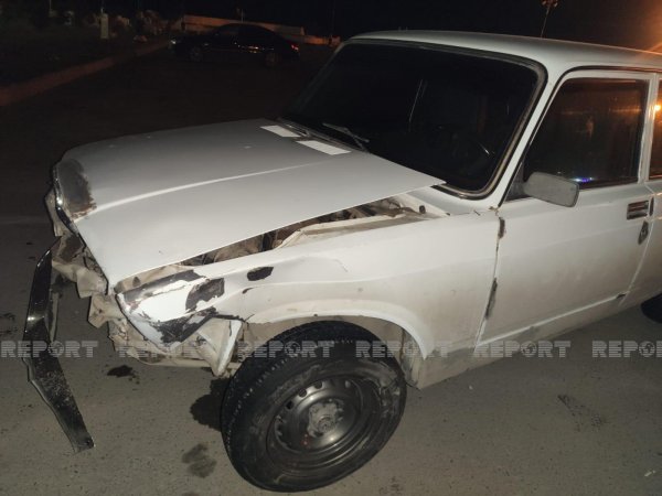 Sumqayıtda iki avtomobil toqquşdu -FOTOLAR