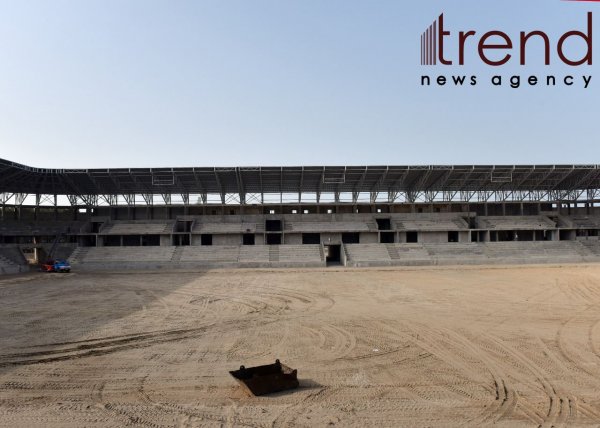 Sumqayıtda inşa edilən yeni stadiondan FOTOLAR