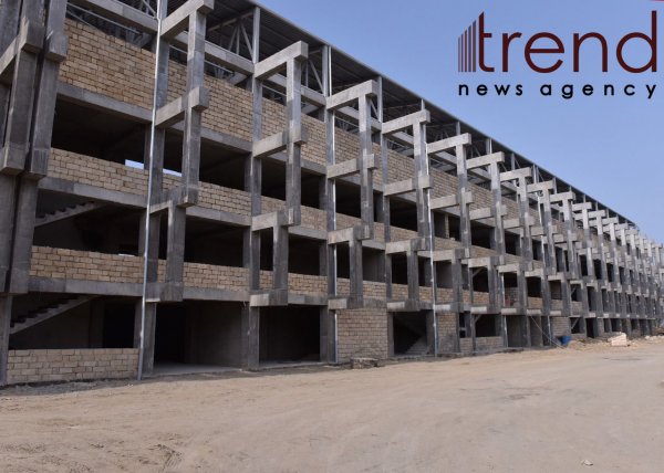 Sumqayıtda inşa edilən yeni stadiondan FOTOLAR