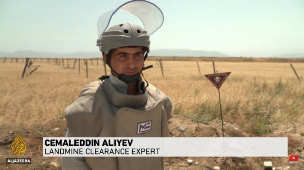 Ermənilərin basdırdığı minalar “Aljazeera” telekanalında- VİDEO