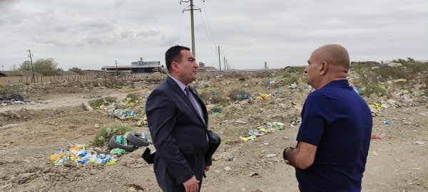 Deputat Müşfiq Məmmədli Sumqayıt Məişət Tullantıları Poliqonunda vəziyyətlə tanış olub - FOTO