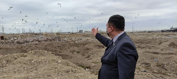 Deputat Müşfiq Məmmədli Sumqayıt Məişət Tullantıları Poliqonunda vəziyyətlə tanış olub - FOTO