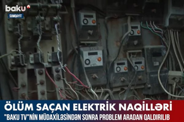 Sumqayıtda ölüm saçan elektrik naqilləri – VİDEO