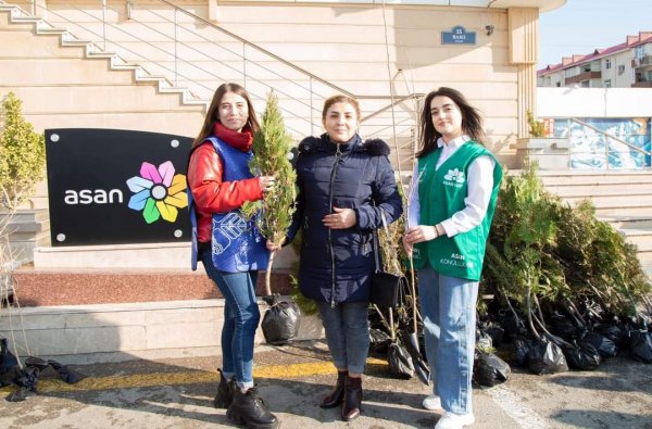 Sumqayıtda “ASAN xidmət” mərkəzində ekoloji aksiya keçirilib -FOTOLAR