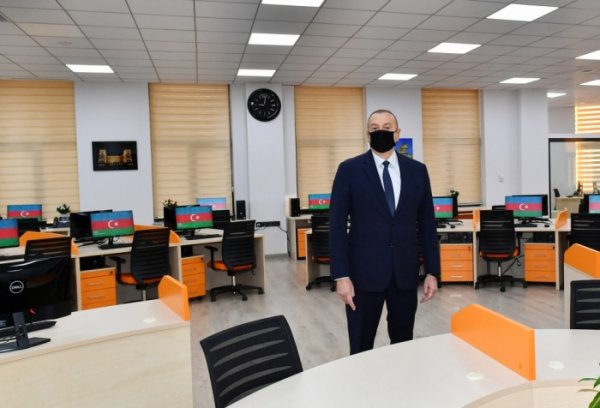 Prezident AZƏRTAC-ın yeni binasında - FOTOLAR