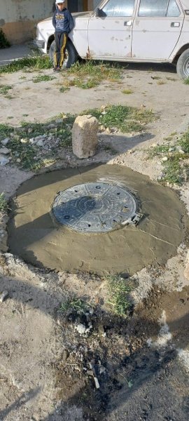 Sumqayıt Sukanal İdarəsi şəhər ərazisində kanalizasiya quyularını yeniləyir - FOTOLAR