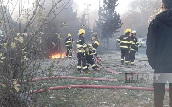 Sumqayıtda yanacaqdoldurma məntəqəsinin qarşısında yanğın olub