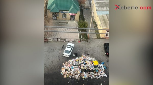 Zibillik içində batan Xırdalan: İnsanlar aciz durumda qalıb – (Foto)