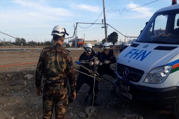 FHN Sumqayıtda yanğın-taktiki təlimi keçirib  (FOTO - VİDEO)