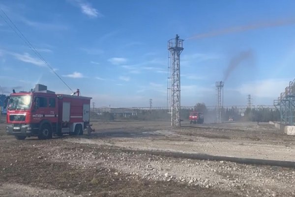 FHN Sumqayıtda yanğın-taktiki təlimi keçirib  (FOTO - VİDEO)