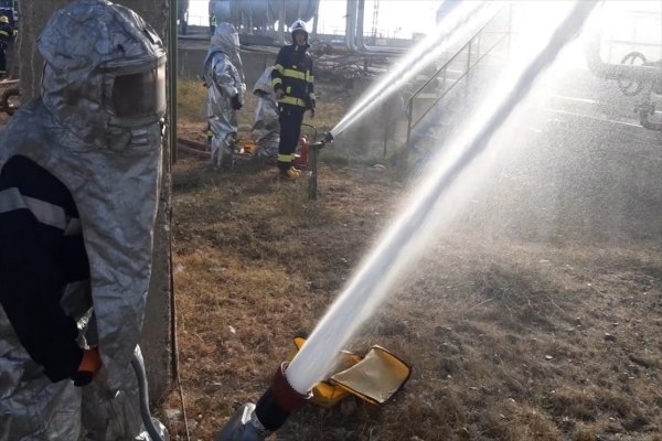 FHN Sumqayıtda yanğın-taktiki təlimi keçirib  (FOTO - VİDEO)