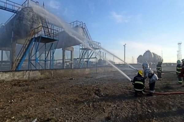 FHN Sumqayıtda yanğın-taktiki təlimi keçirib  (FOTO - VİDEO)