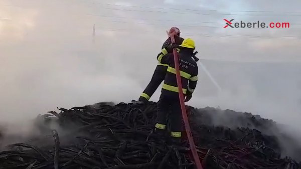Sumqayıtda yanğın başlayıb - VİDEO (FOTOLAR)