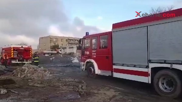 Sumqayıtda yanğın başlayıb - VİDEO (FOTOLAR)