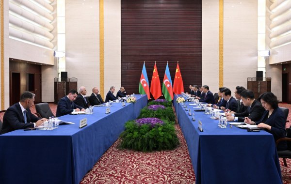 İlham Əliyev Çin lideri ilə görüşdü - FOTOLAR